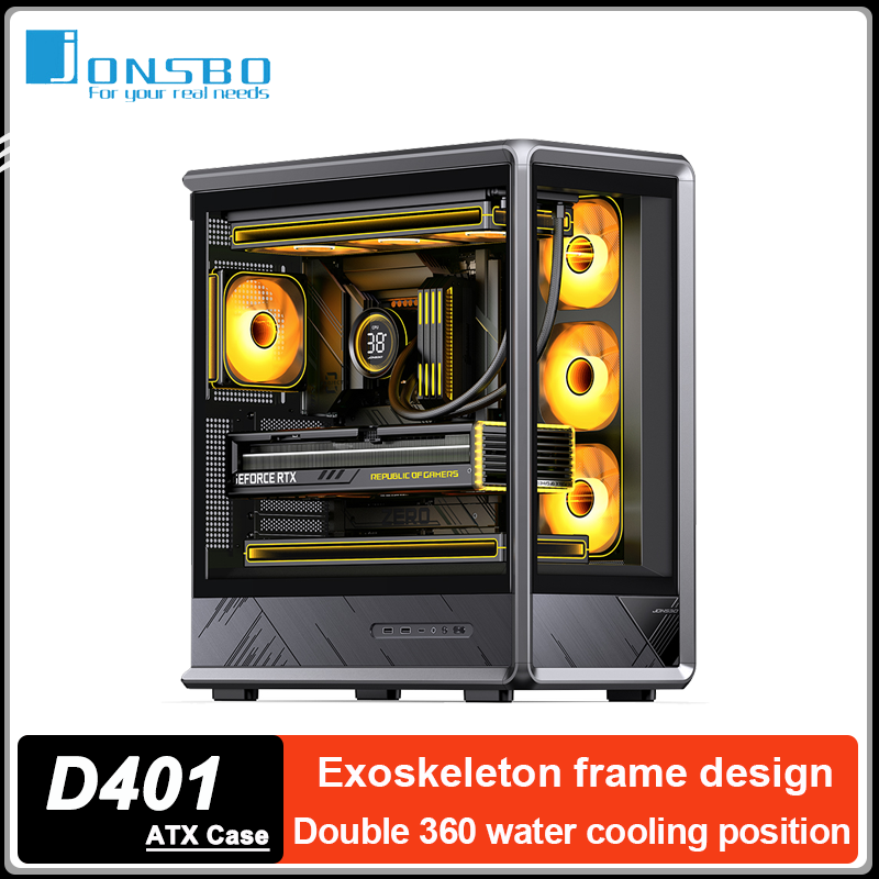 Pc Gaming Jonsbo - JONSBO D401 ATX PC Case Exoskeleton