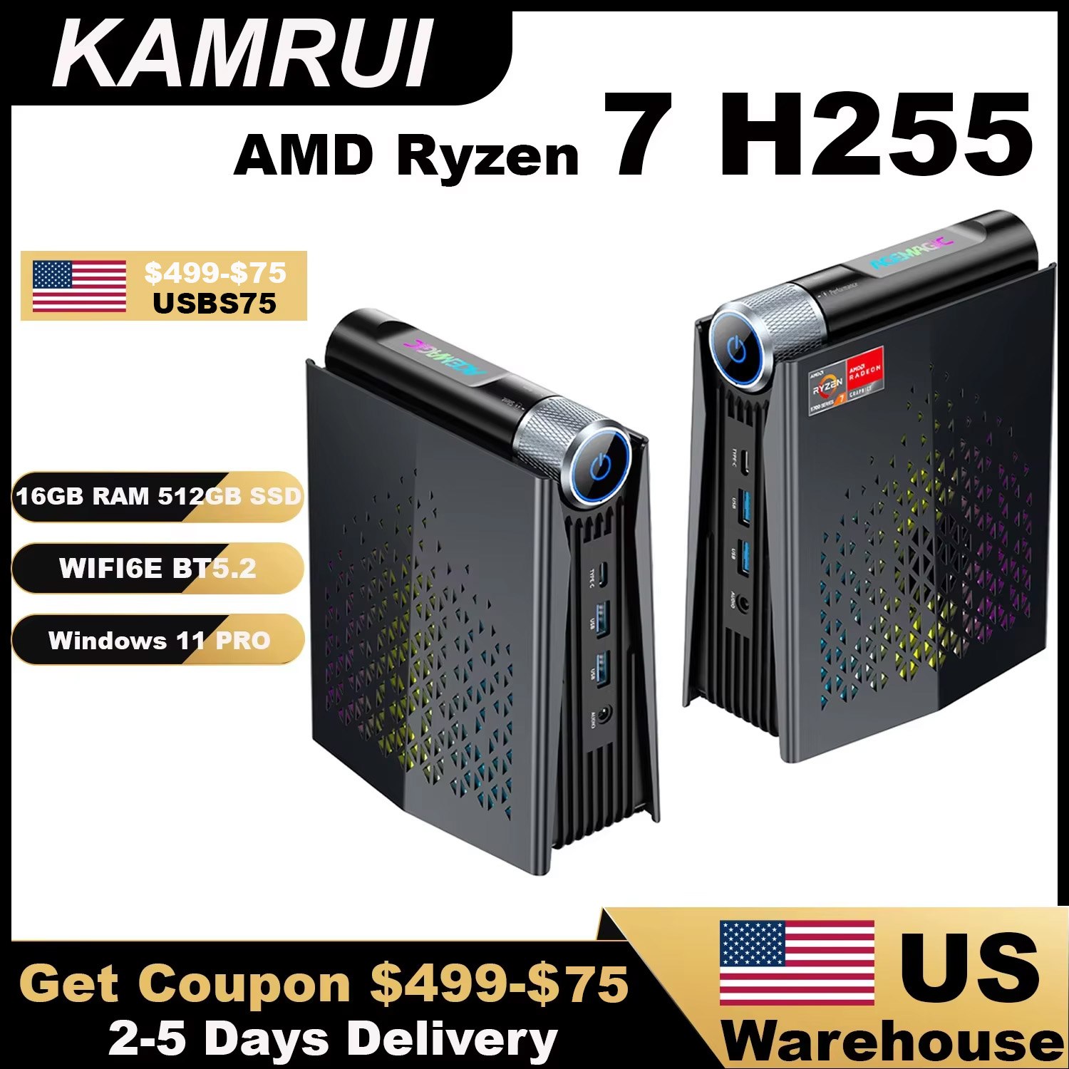 Pc Gaming Amd Ryzen 7 - KAMRUI Gaming Mini PC Ryzen 7