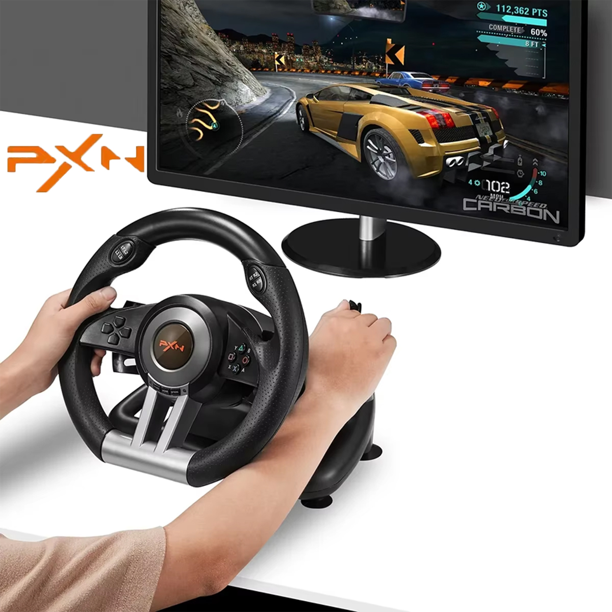 Pc Gaming Entry - PXN V3 Racing Wheel, PC Compatible,