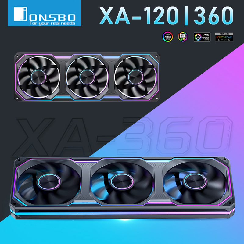 Pc Gaming Jonsbo - Jonsbo XA-120/240/360 PC Case Fan Three