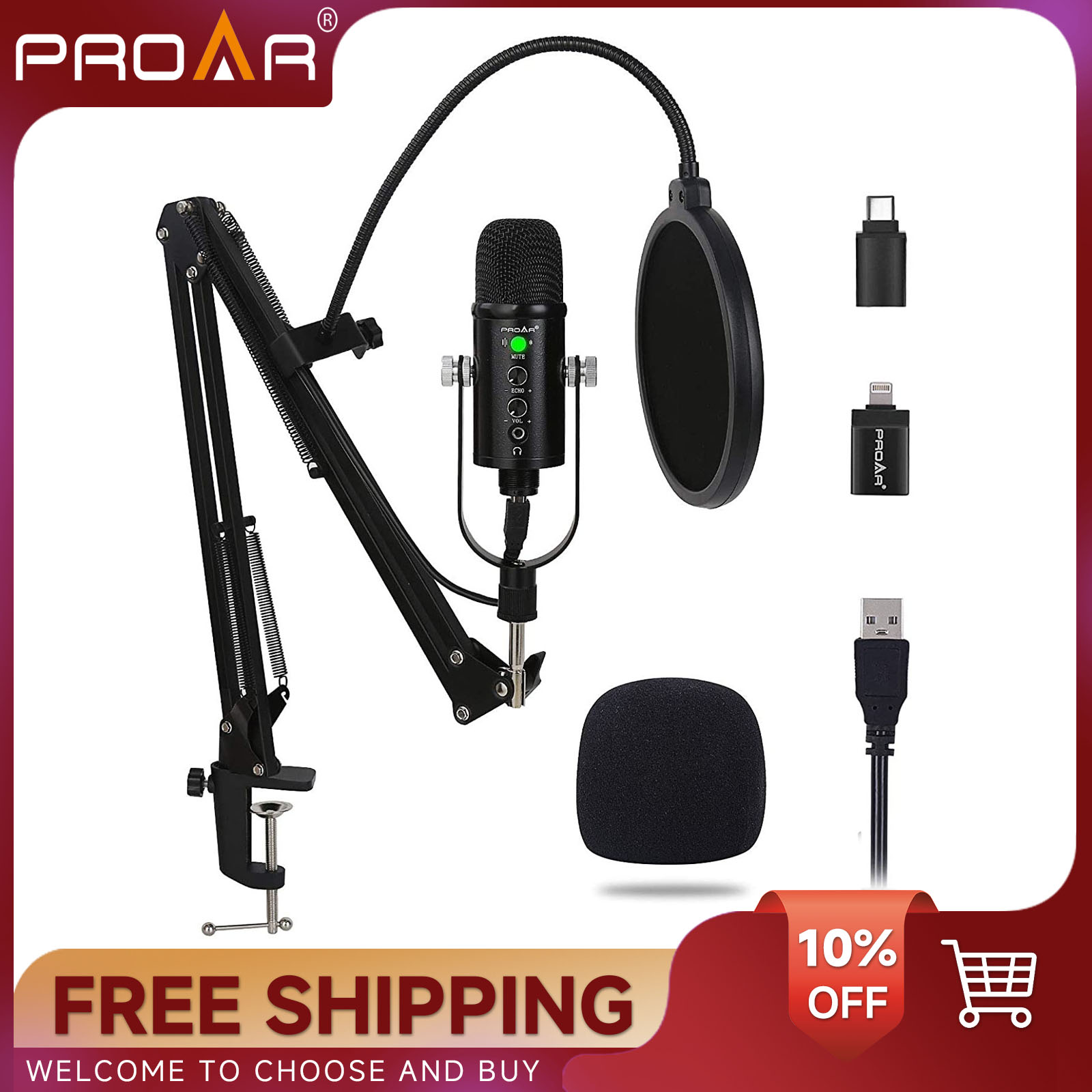 BM86 USB Condenser Microphone  - Pc Gaming Youtube recension och pris