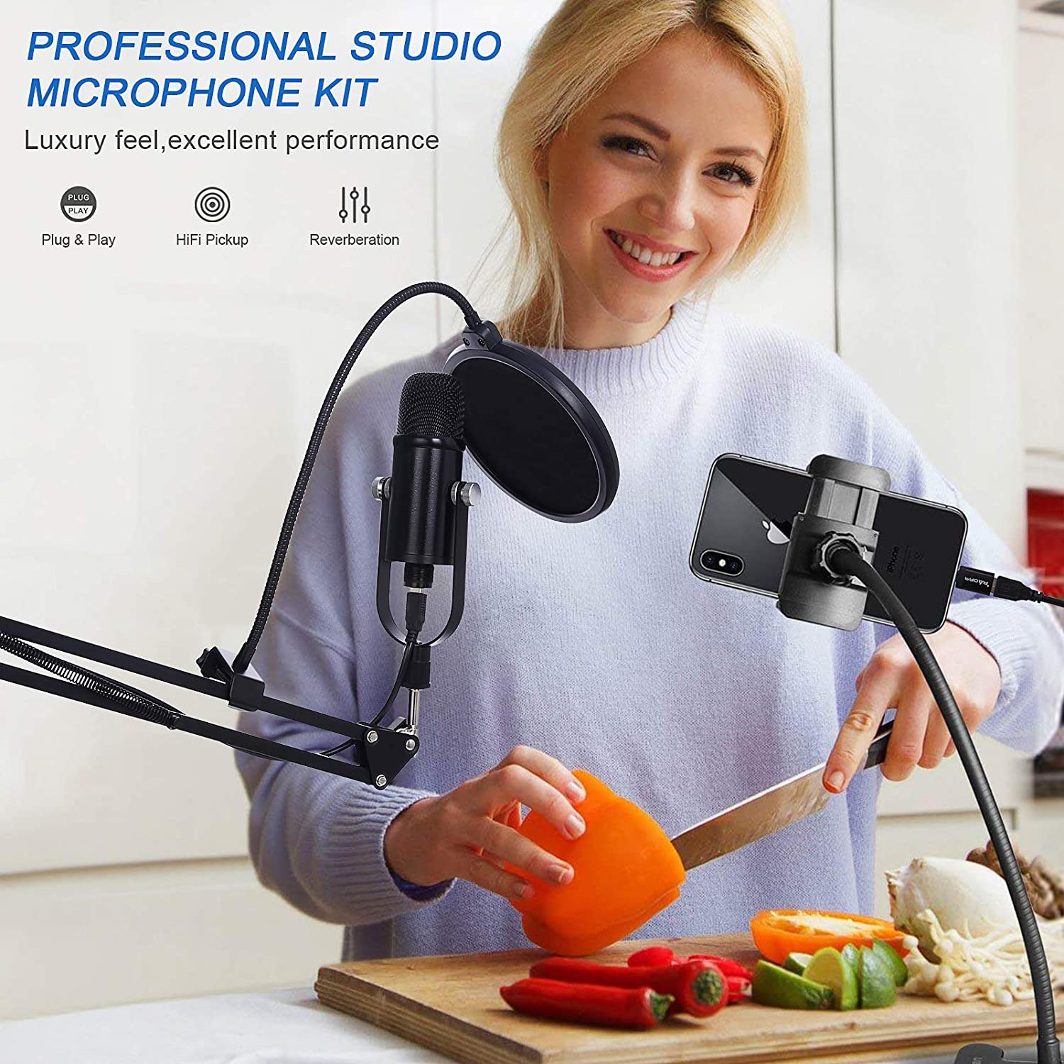 BM86 USB Condenser Microphone  - Pc Gaming Youtube recension och pris