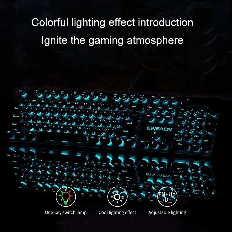 Retro Punk Mechanical Feel Key - Pc Gaming Keyboards recension och pris