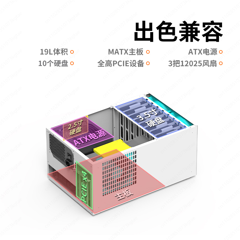 B8 8-position NAS chassis ATX  - Atx Power Supply recension och pris