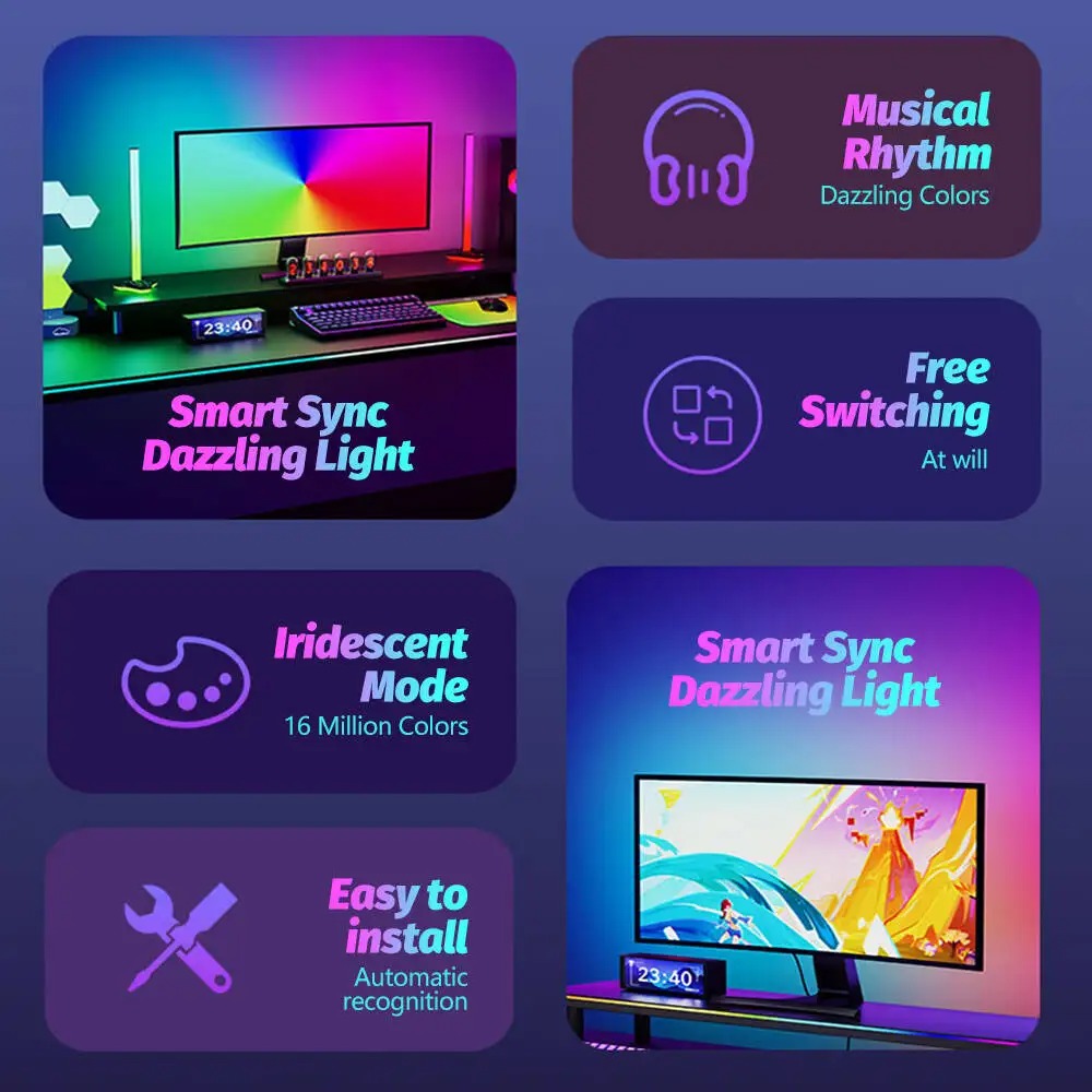 3/4sides RGB Sync Light Strip  - No Rgb Gaming Pc recension och pris