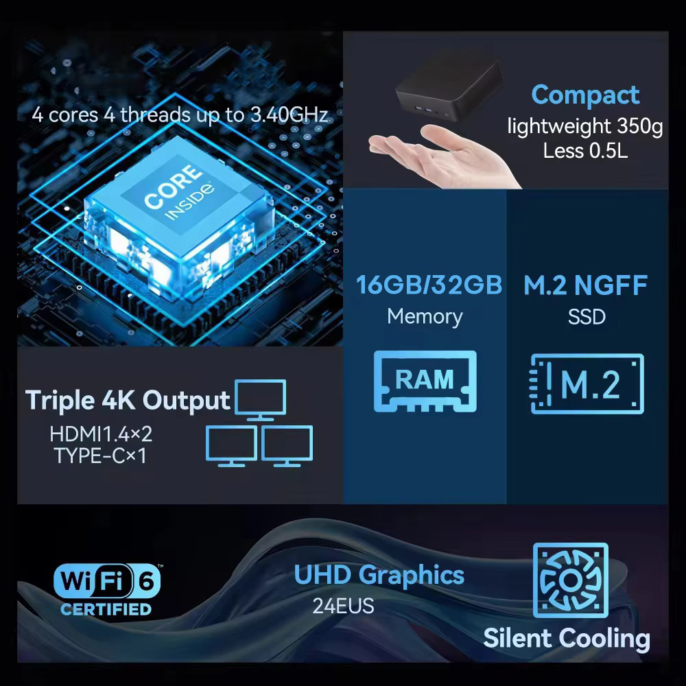 2026 Intel N150 Mini PC Protab - Pc Gaming Sultan recension och pris