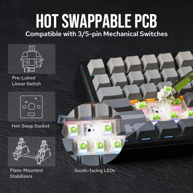 AULA F75 Max Mechanical Keyboa - Pc Gaming Keyboards recension och pris