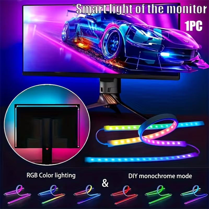 RGB Gaming Lights Strip Monito - No Rgb Gaming Pc recension och pris