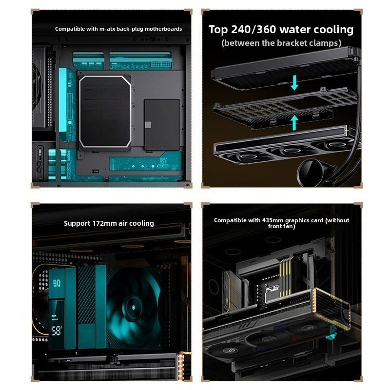 MATX 360 Water Cooling Compati - Pc Gaming Jonsbo recension och pris