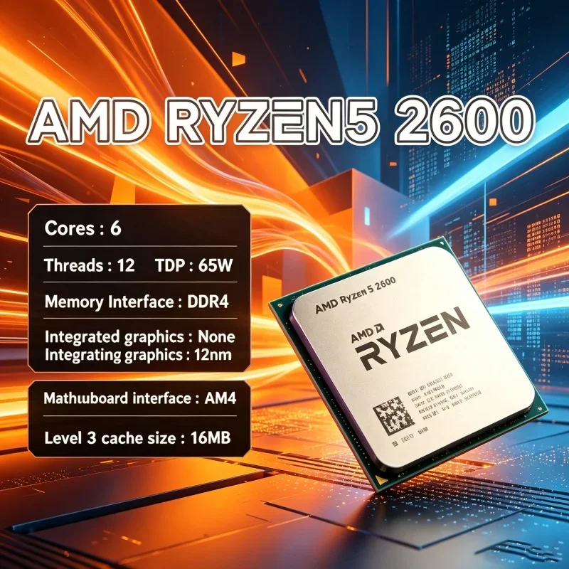 AMD R5 2600 AM4 CPU 6 Cores 12 - Pc Gaming Entry recension och pris