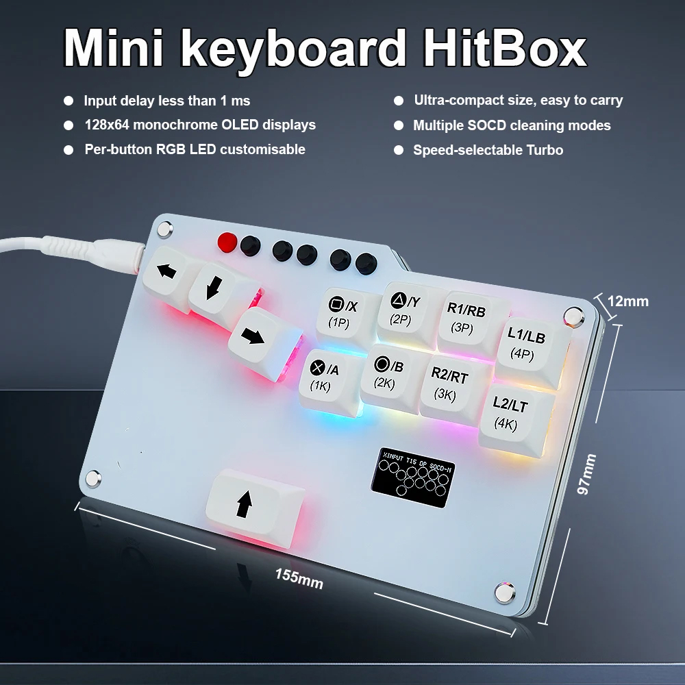Hitbox Mini GP2040 CE Fightsti - No Rgb Gaming Pc recension och pris