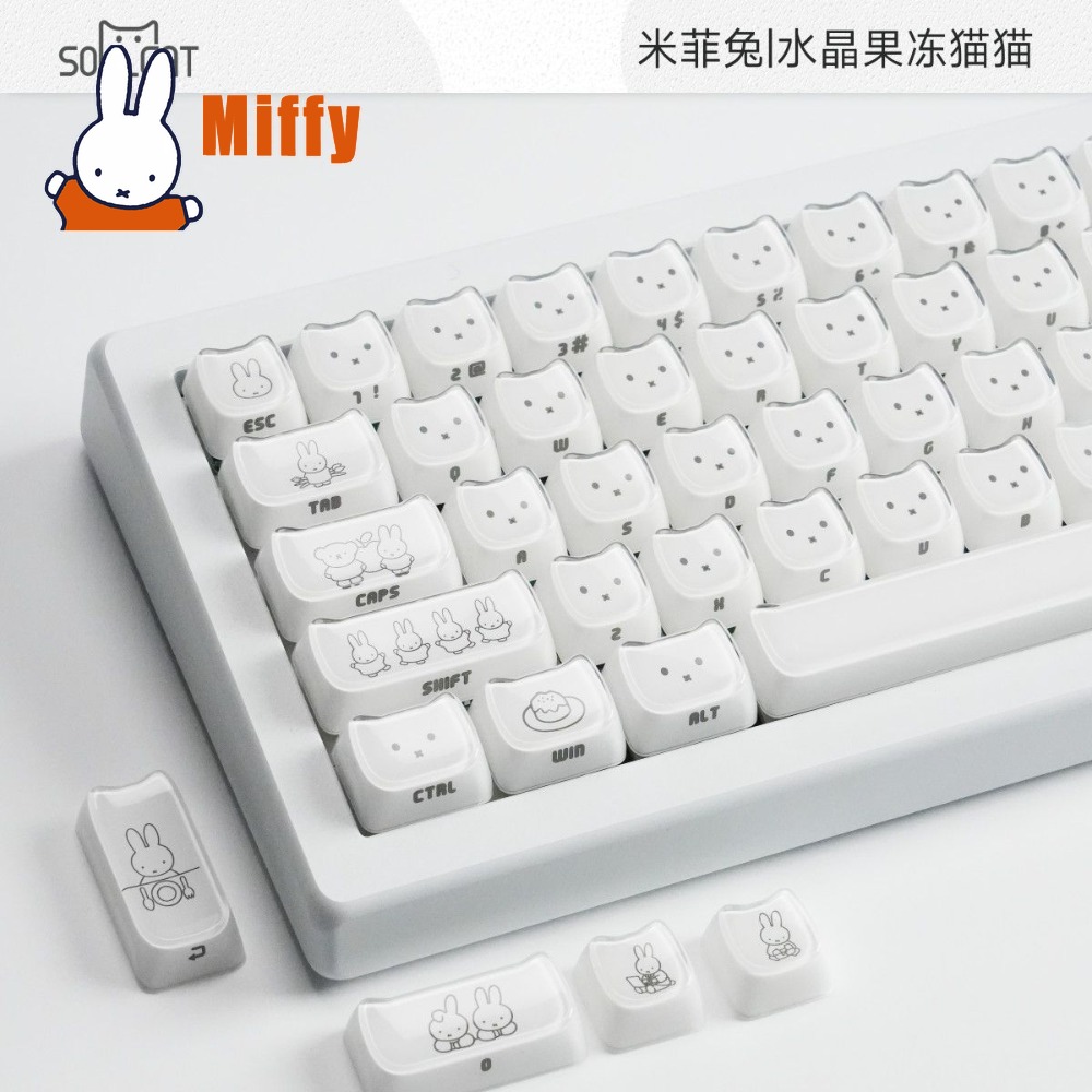 Kawaii Miffy Keycaps Cute Rabb - Pc Gaming Keyboards recension och pris