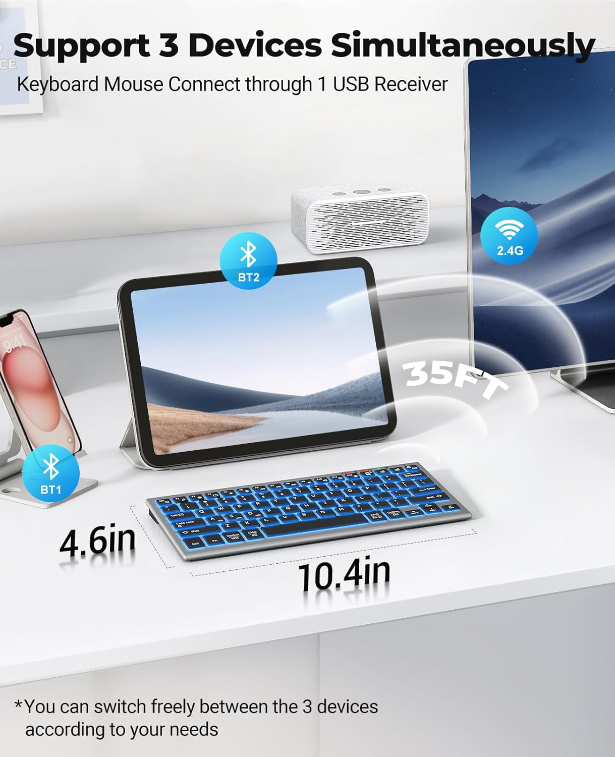 JOMAA Bluetooth Wireless Keybo - Pc Gaming Windows 7 recension och pris