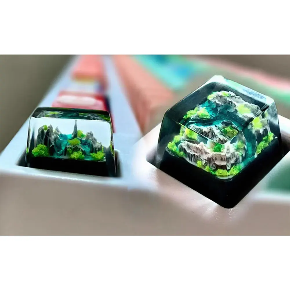Mountain and Sea Keycaps Artis - No Rgb Gaming Pc recension och pris
