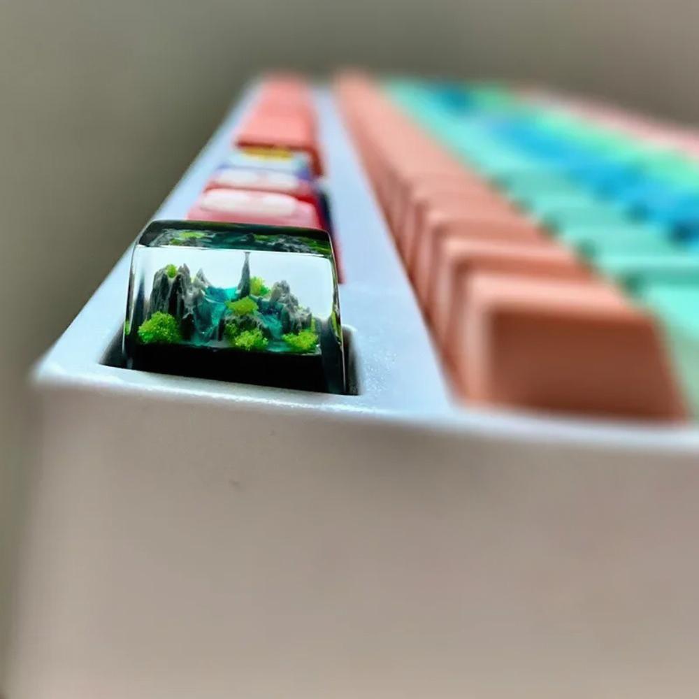 Mountain and Sea Keycaps Artis - No Rgb Gaming Pc recension och pris