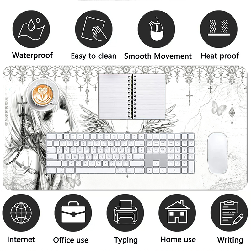 Leather Mousepad Black White A - Pc Gaming Keyboards recension och pris