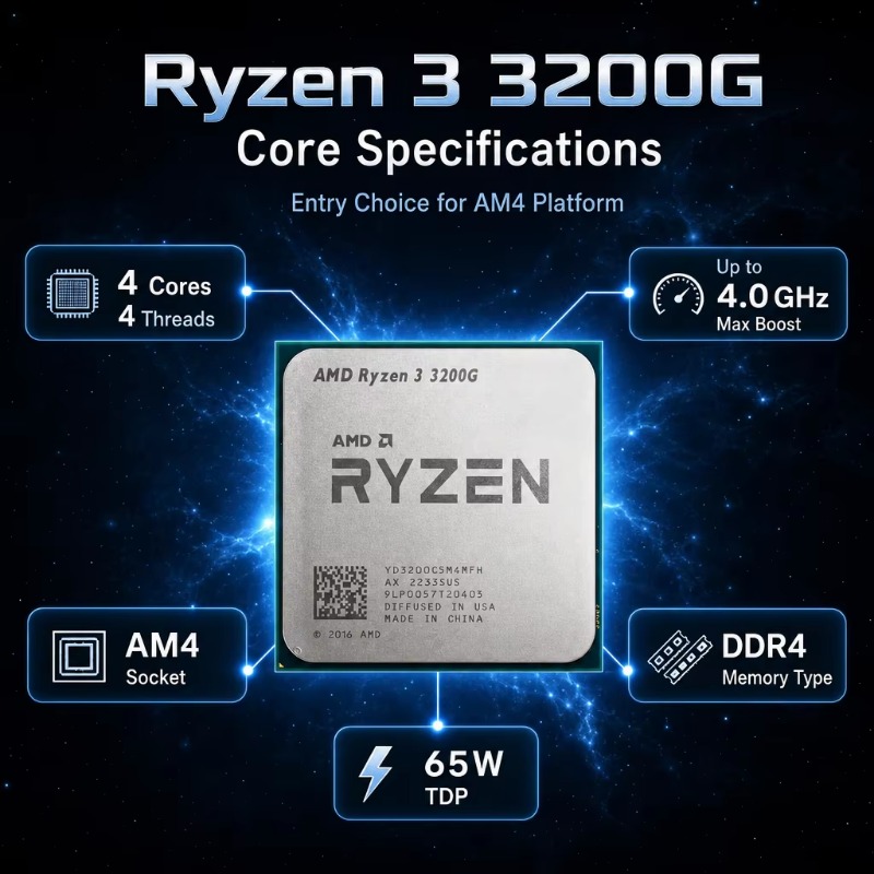 Entry Level Desktop APU 4 Core - Pc Gaming Entry recension och pris